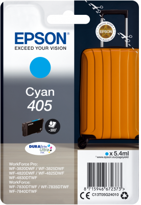Epson DURABrite Ultra Singlepack Cyan 405 Ink