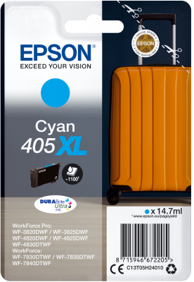 Epson DURABrite Ultra Singlepack Cyan 405XL Ink
