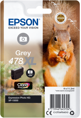 Epson Singlepack Grey 478XL Claria Photo HD Ink